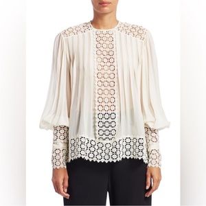 Zimmermann Resistance Smock Silk Lace Blouse Size 1 Small